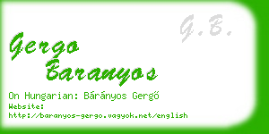 gergo baranyos business card